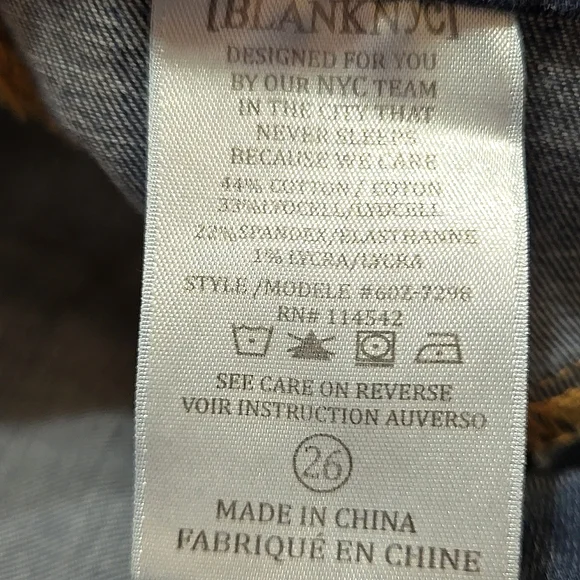 Blank NYC Low Rise Skinny Jeans Ankle Crop Length Size 26 - Picture 13 of 13